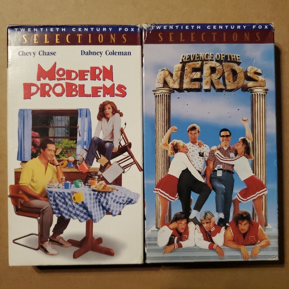 Modern Problems and Revenge of the Nerds VHS Set 1980s Comedy